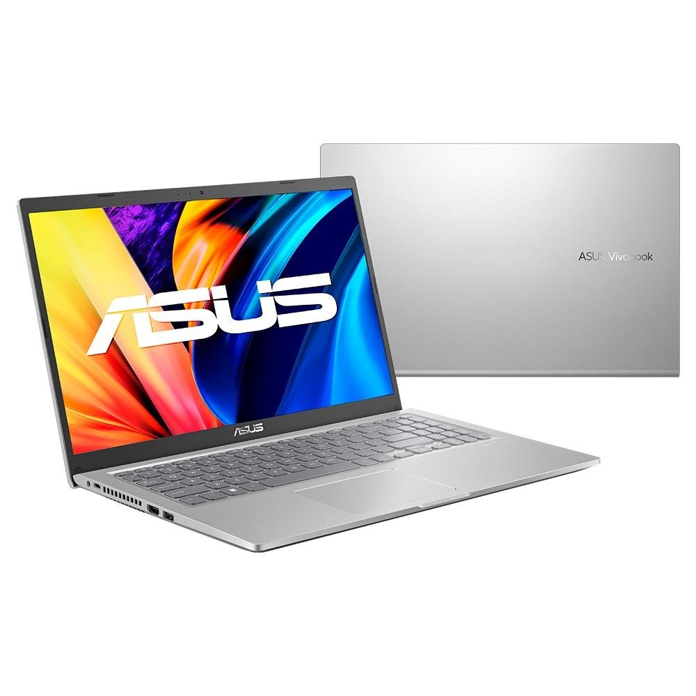 Notebook ASUS Vivobook 15 Intel Core i3-1115G4, 4GB RAM, SSD 256GB, 15.6" Full HD, Endless OS, Prata Metálico - X1500EA-EJ3665