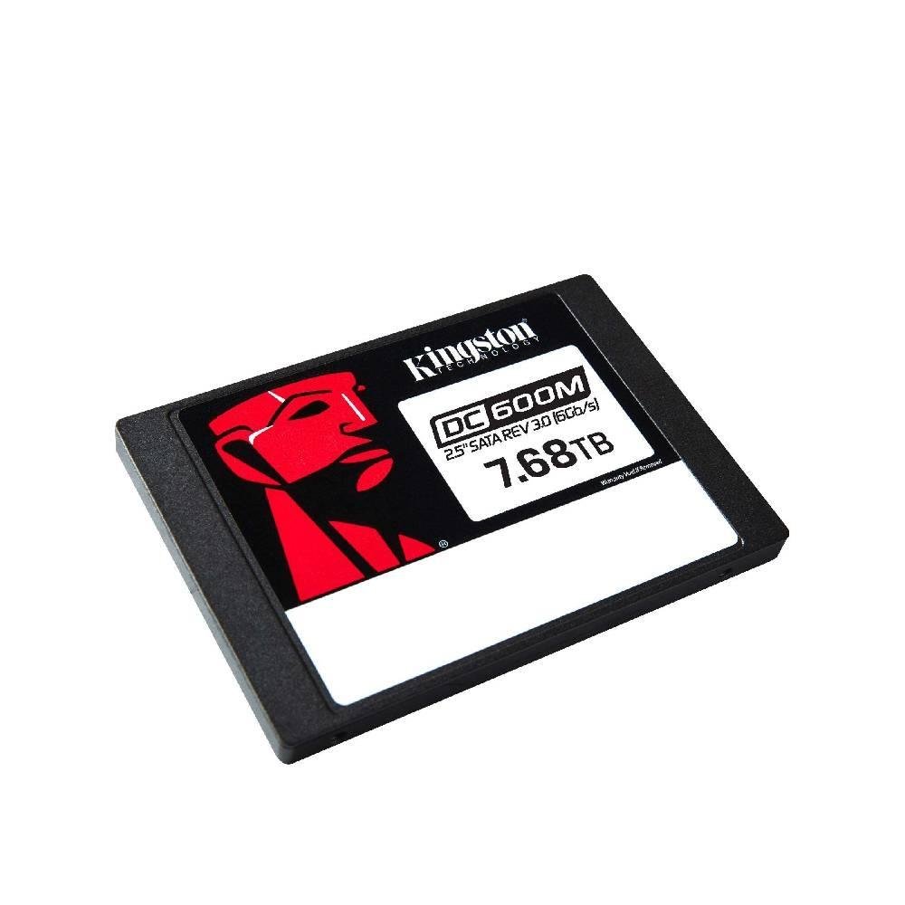 SSD Kingston DC600M Mixed-Use, 7.68 TB, SATA III, 2.5", Leitura: 560 MB/s, Gravação: 530 MB/s, para Servidor, Preto - SEDC600M/7680G