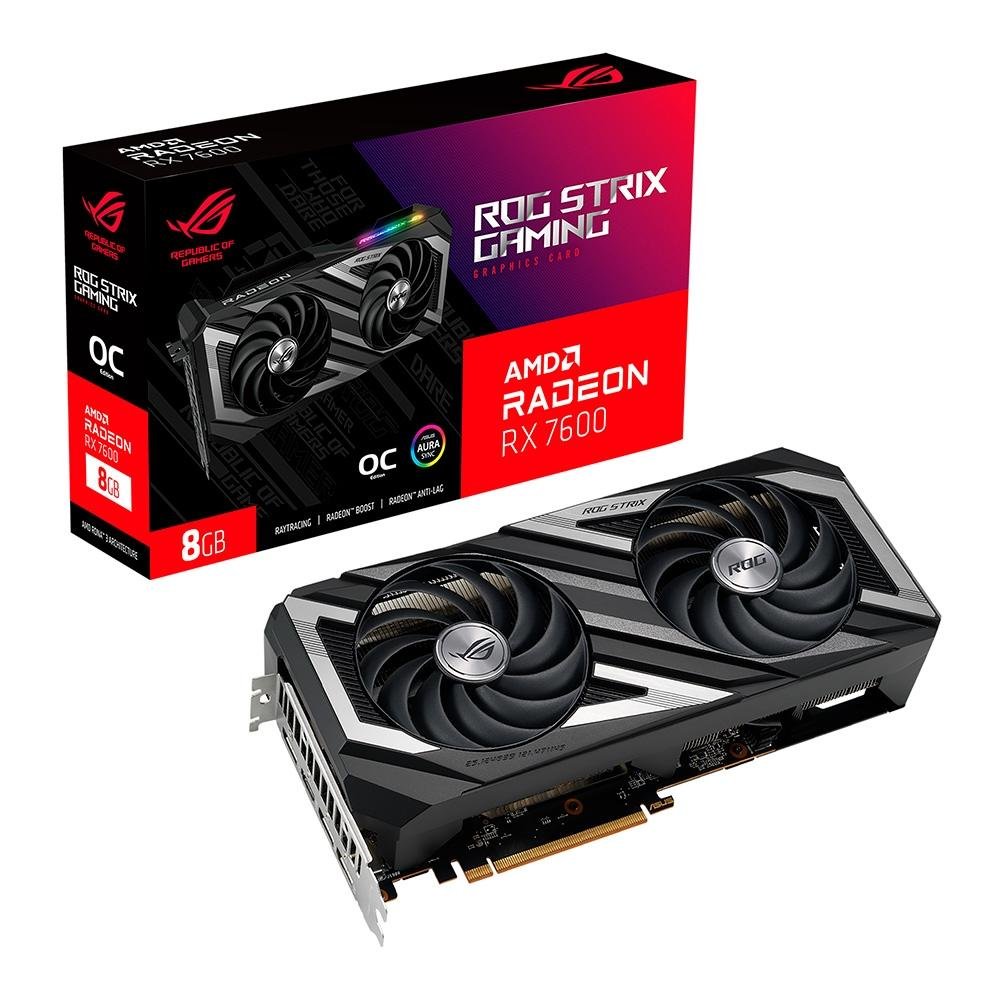 グラフィックボード・グラボ・ビデオカード ASUS ROG STRIX RADEON RX 7600 Placa de Vídeo RX 7600 ROG STRIX Gaming | KaBuM!