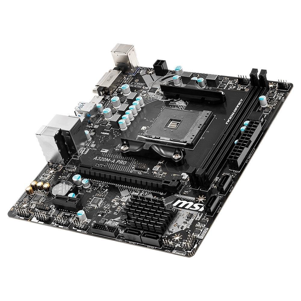 Processador AMD Ryzen 5 5600X + Placa Mãe MSI A320M-A Pro, AMD AM4