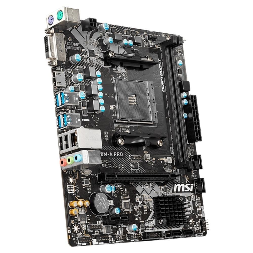 Processador AMD Ryzen 5 5600X + Placa Mãe MSI A320M-A Pro, AMD AM4