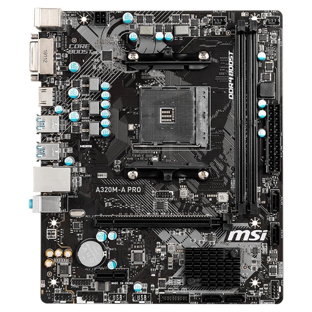 Ryzen5 5600X ＆　MSIマザーボード Processador AMD Ryzen 5 5600X + Placa Mãe MSI A320M-A Pro, AMD AM4