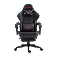 Cadeira Gamer KBM! GAMING Tempest CG600, Preta e Vermelho, Com Almofadas, Descanso Para Pernas Retrátil, Reclinável - KGCG600PTVM