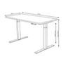 Mesa Office KABUM! TECH DT900, Preta com Regulagem de Altura Automática, Memorização 4 Usuários, Anti Esmagamento - KTDT900PT