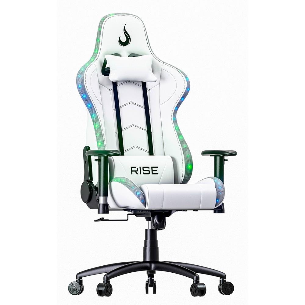 Cadeira Gamer Rise Mode Z6, Ângulo Ajustável, Braço 2D, ARGB, Branco - RM-CG-06-BW-RGB - view 4