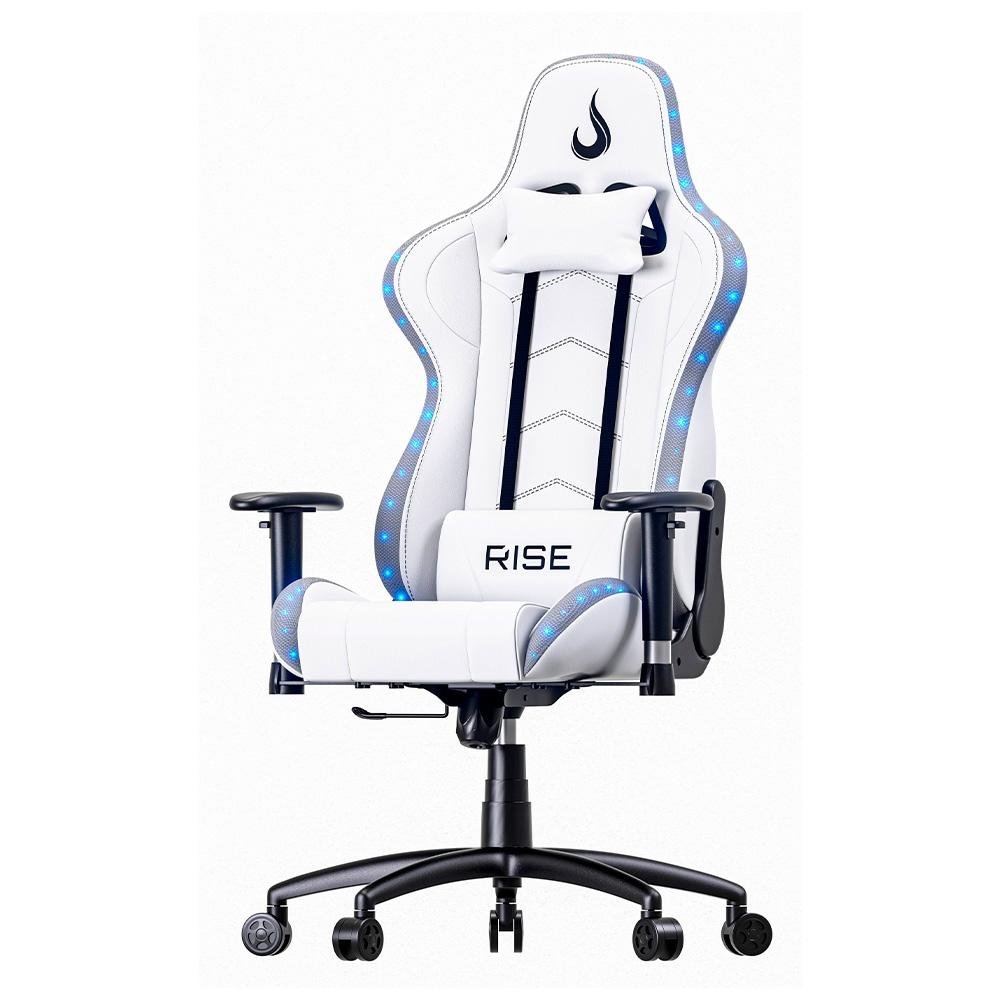 Cadeira Gamer Rise Mode Z6, Ângulo Ajustável, Braço 2D, ARGB, Branco - RM-CG-06-BW-RGB - view 7