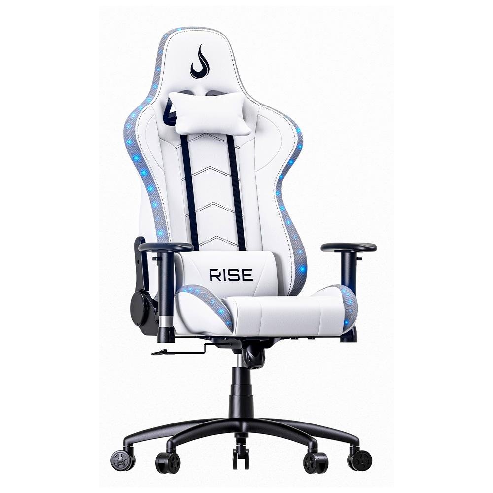 Cadeira Gamer Rise Mode Z6, Ângulo Ajustável, Braço 2D, ARGB, Branco - RM-CG-06-BW-RGB - view 8