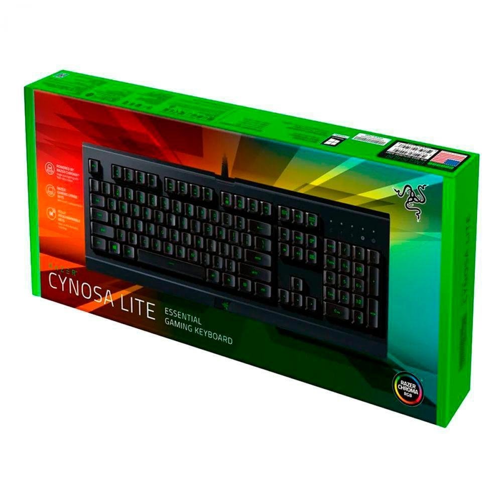 Teclado Gamer Razer Cynosa Lite, USB, Hypershift, Layout US, Preto - RZ0302740700R3U Teclado Gamer Razer Cynosa Lite, USB, Hypershift, Layout US, Preto - RZ0302740700R3U