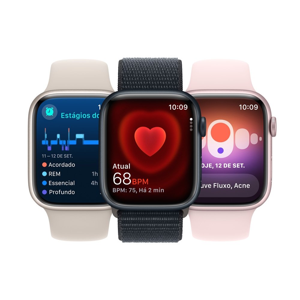 Apple Watch Series 9 45mm GPS Alumínio | KaBuM!