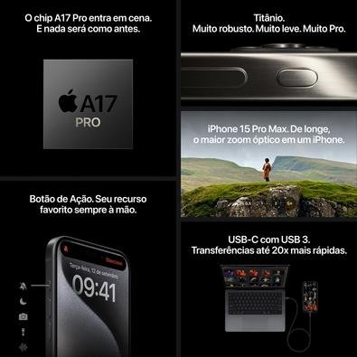 iPhone 15 Pro Max 512GB Natural Titanium | KaBuM!