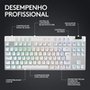 Teclado Gamer Sem Fio Logitech G Pro X com design TKL, Layout US, RGB LIGHTSYNC e Switch Exclusivo GX Brown Tactile, Branco - 920-012143
