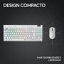 Teclado Gamer Sem Fio Logitech G Pro X com design TKL, Layout US, RGB LIGHTSYNC e Switch Exclusivo GX Brown Tactile, Branco - 920-012143