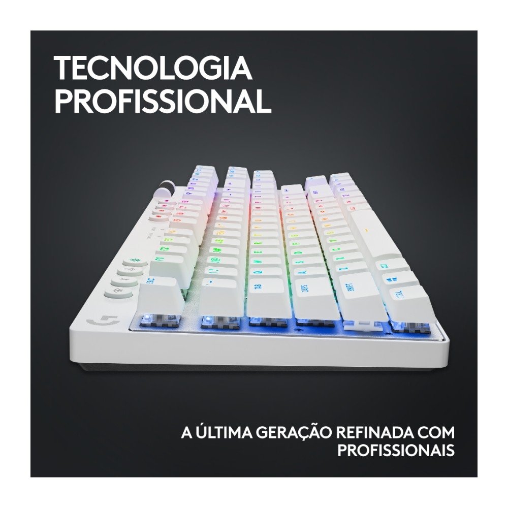 Teclado Logitech G Pro X TKL Branco | KaBuM!