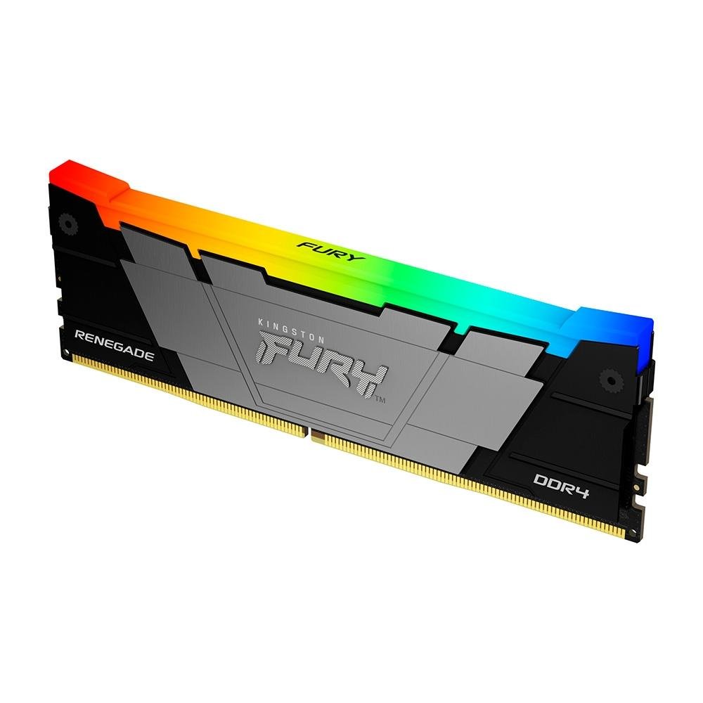 Memória RAM Kingston Fury Renegade RGB, 16GB, DDR4, 3200MHz, CL16, Preto - KF432C16RB12A/16 Memória RAM Kingston Fury Renegade RGB, 16GB, DDR4, 3200MHz, CL16, Preto - KF432C16RB12A/16