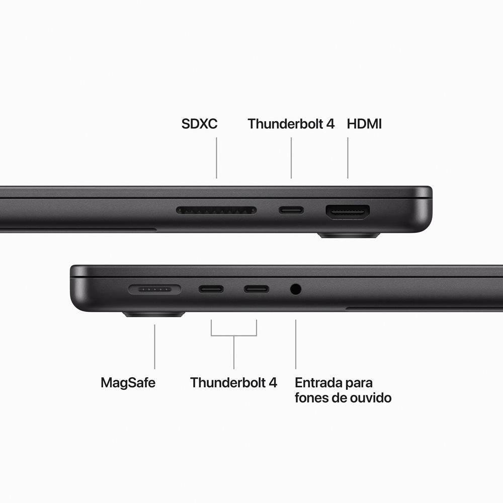 Notebook MacBook Pro Apple, Tela Retina 14