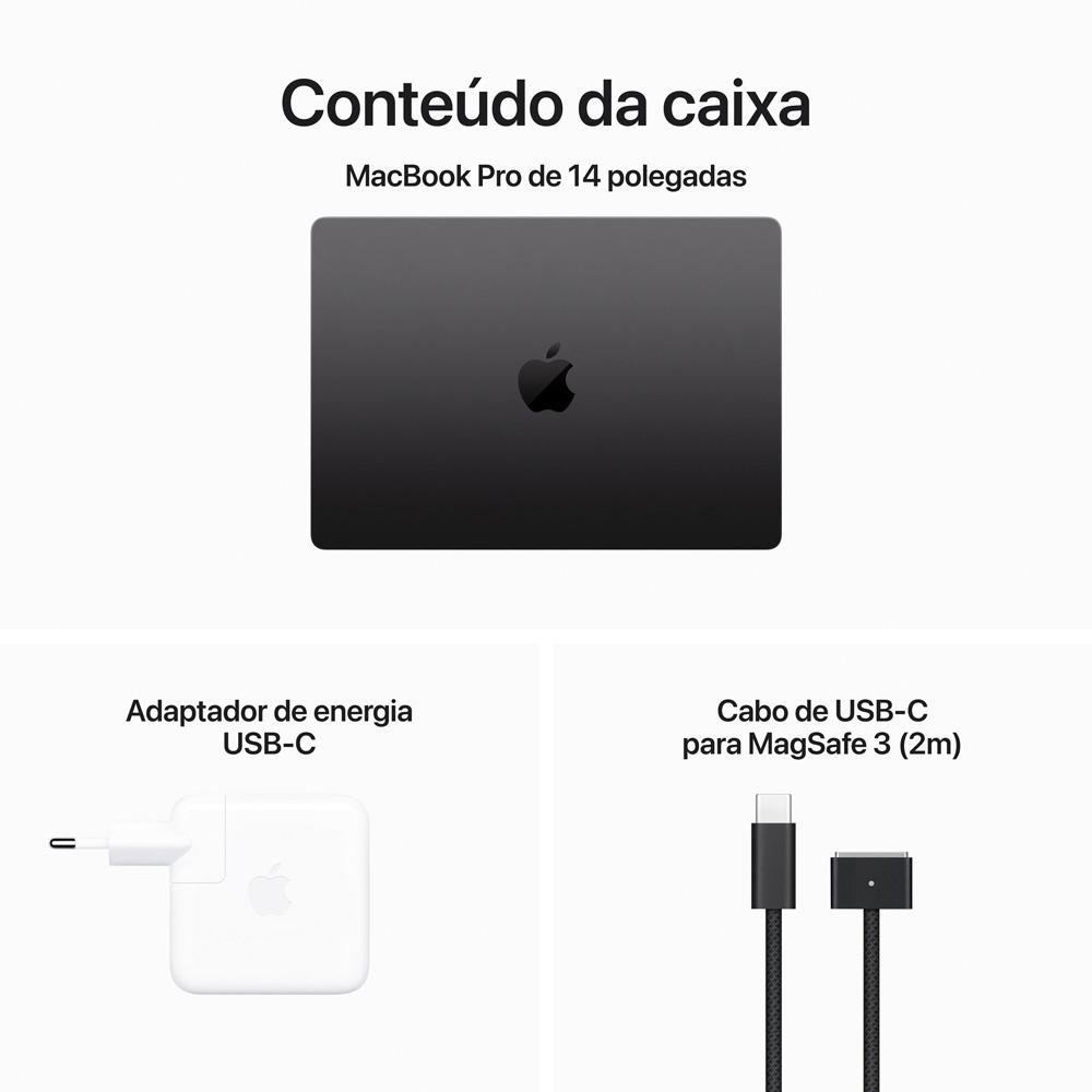 Notebook MacBook Pro Apple, Tela Retina 14