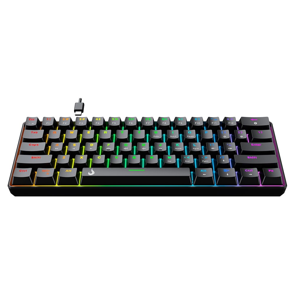 Teclado Mecânico Gamer Rise Mode GM1 Black, RGB, Switch Outemu Red - RM-TCM-GM1-BRED Teclado Mecânico Gamer Rise Mode GM1 Black, RGB, Switch Outemu Red - RM-TCM-GM1-BRED