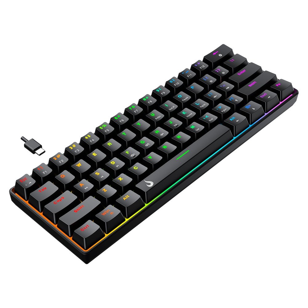 Teclado Mecânico Gamer Rise Mode GM1 Black, RGB, Switch Outemu Red - RM-TCM-GM1-BRED Teclado Mecânico Gamer Rise Mode GM1 Black, RGB, Switch Outemu Red - RM-TCM-GM1-BRED