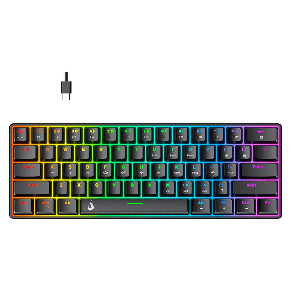 Teclado Mecânico Gamer Rise Mode GM1 Black, RGB, Switch Outemu Red - RM-TCM-GM1-BRED Teclado Mecânico Gamer Rise Mode GM1 Black, RGB, Switch Outemu Red - RM-TCM-GM1-BRED