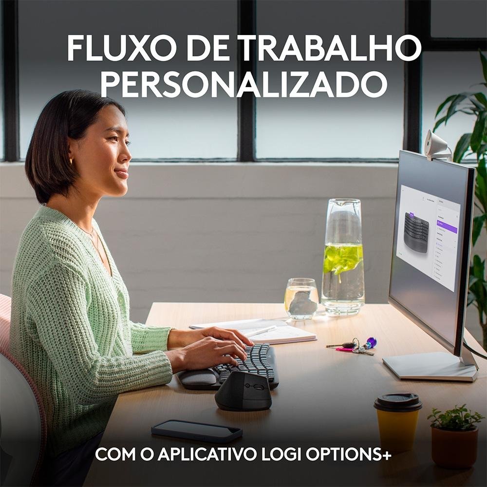 Teclado Sem Fio Logitech Wave Keys | KaBuM!