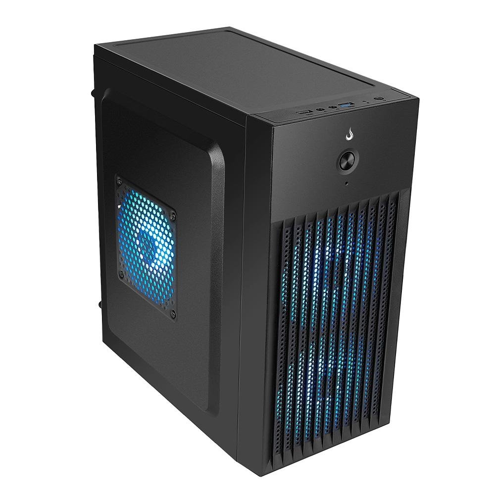 Gabinete Office Rise Mode X1 Black, Mini Tower, M-ATX, Sem FANs, Preto - RM-GA-OFX1-FB