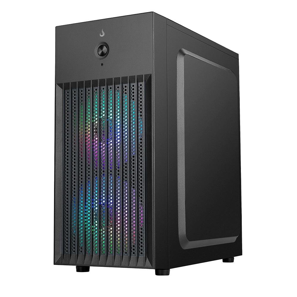 Gabinete Office Rise Mode X1 Black, Mini Tower, M-ATX, Sem FANs, Preto - RM-GA-OFX1-FB