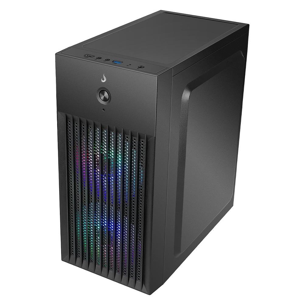 Gabinete Office Rise Mode X1 Black, Mini Tower, M-ATX, Sem FANs, Preto - RM-GA-OFX1-FB