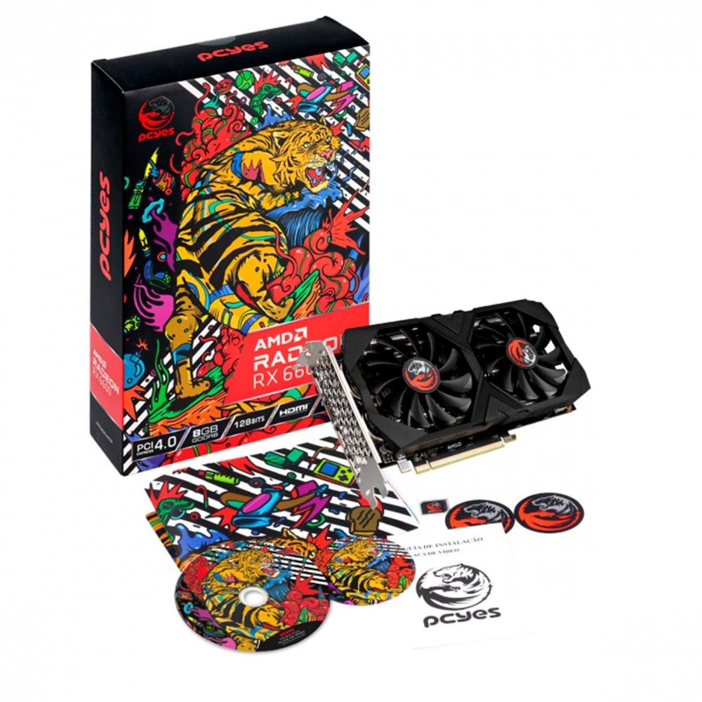 Placa de Vídeo RX 6600 Graffiti Series | KaBuM!