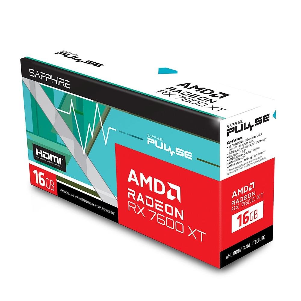 SAPPHIRE PULSE AMD Radeon RX 7600 本体 Placa de Vídeo RX 7600 XT Sapphire Pulse | KaBuM!