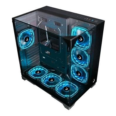 Gabinete Gamer Rise Mode Galaxy Full Glass, Mid Tower, ATX, Lateral e Frente em Vidro Temperado, Preto - RM-CA-FG-B