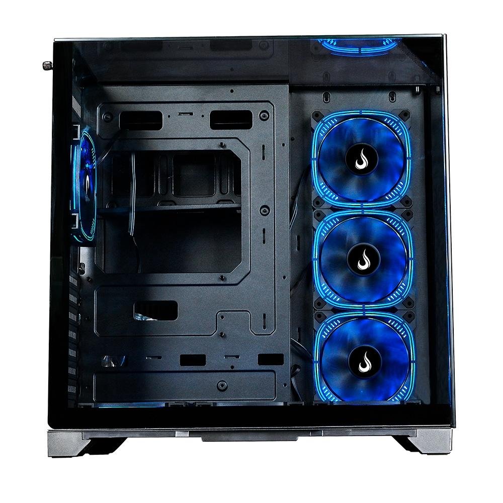 Gabinete Gamer Rise Mode Galaxy Full Glass, Mid Tower, ATX, Lateral e Frente em Vidro Temperado, Sem FANs, Preto - RM-CA-FG-B Gabinete Gamer Rise Mode Galaxy Full Glass, Mid Tower, ATX, Lateral e Frente em Vidro Temperado, Sem FANs, Preto - RM-CA-FG-B