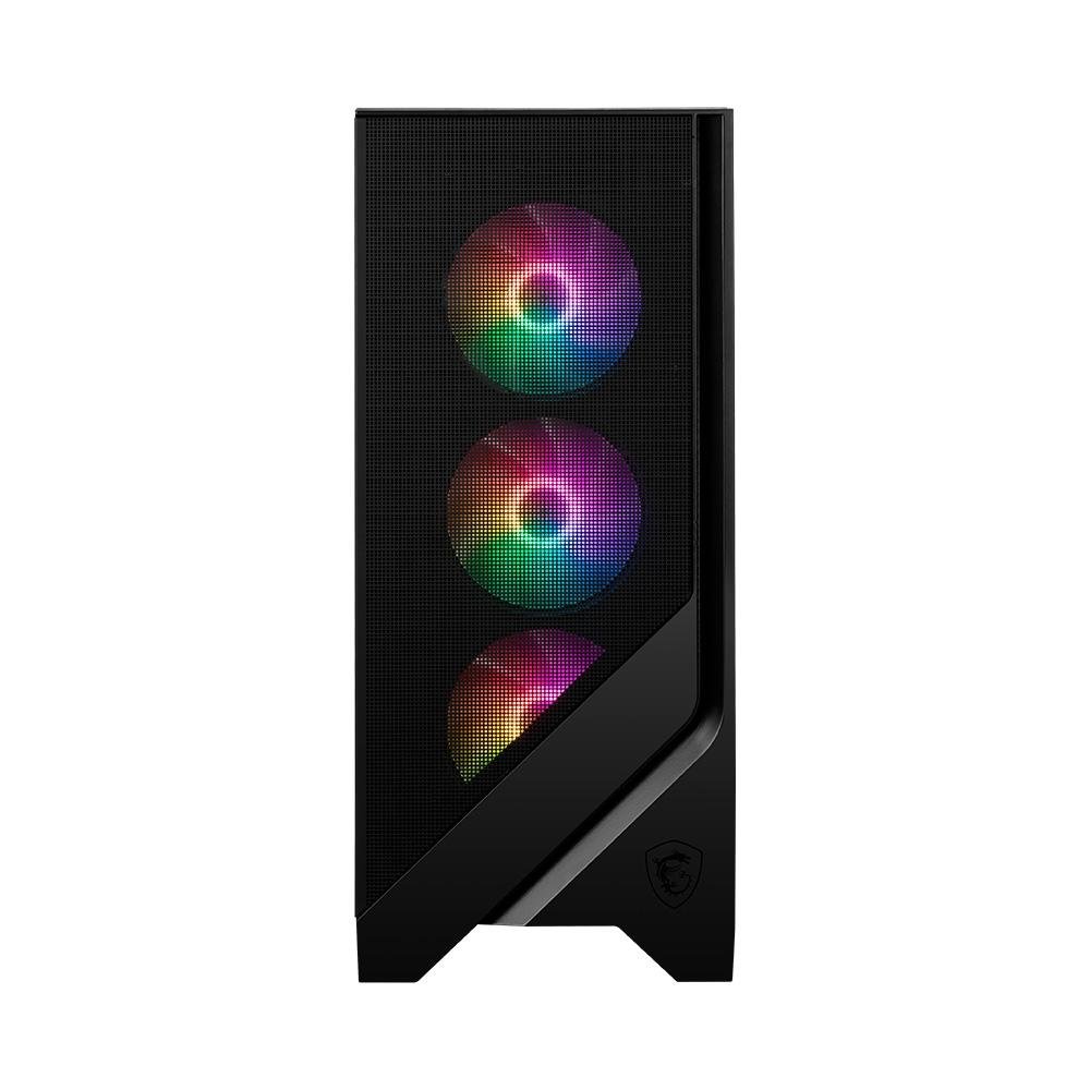 Gabinete Gamer MSI MAG Forge 120A Airflow, Mid Tower, Lateral em Vidro, 6x FANs RGB, ATX, Preto - 306-7G23A21-809 Gabinete Gamer MSI MAG Forge 120A Airflow, Mid Tower, Lateral em Vidro, 6x FANs RGB, ATX, Preto - 306-7G23A21-809