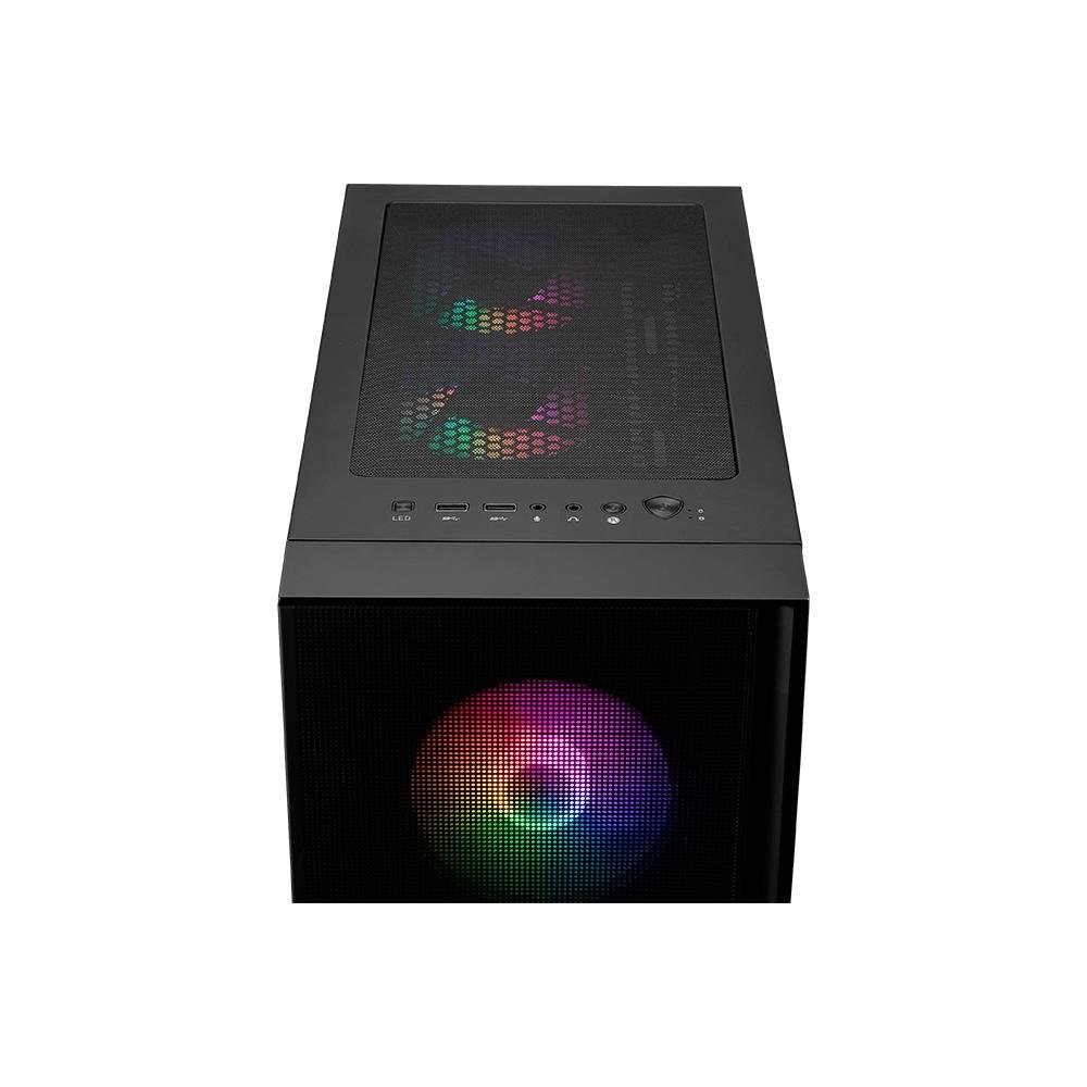 Gabinete Gamer MSI MAG Forge 120A Airflow, Mid Tower, Lateral em Vidro, 6x FANs RGB, ATX, Preto - 306-7G23A21-809 Gabinete Gamer MSI MAG Forge 120A Airflow, Mid Tower, Lateral em Vidro, 6x FANs RGB, ATX, Preto - 306-7G23A21-809