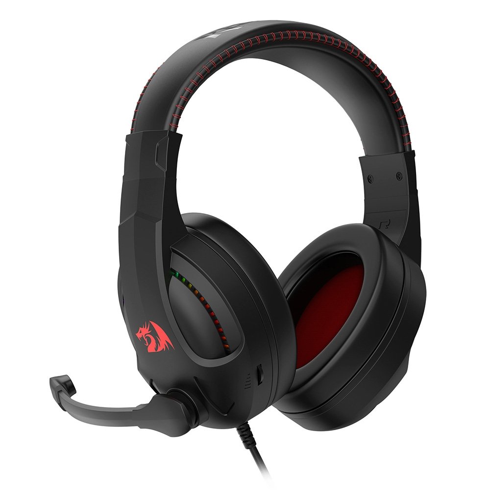 Headset Gamer Redragon Cronus, RGB, Driver 40mm, P3 e USB, Preto - H211-RGB