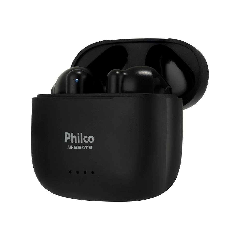 Fone de Ouvido Philco PFI200P Air Beats, Até 28hr de Bateria, Bluetooth 5.3, IPX4, Preto - PFI200P