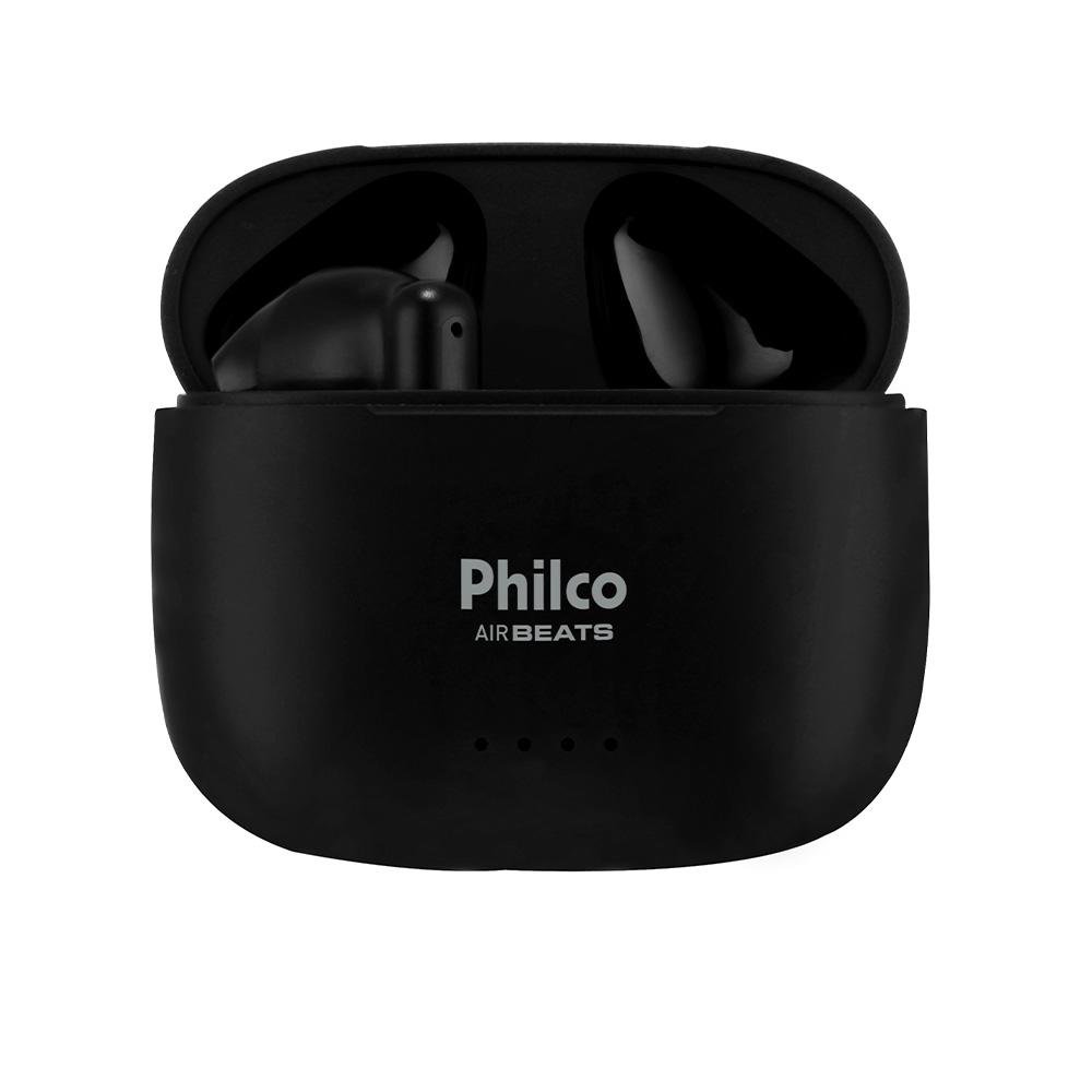 Fone de Ouvido Philco PFI200P Air Beats, Até 28hr de Bateria, Bluetooth 5.3, IPX4, Preto - PFI200P