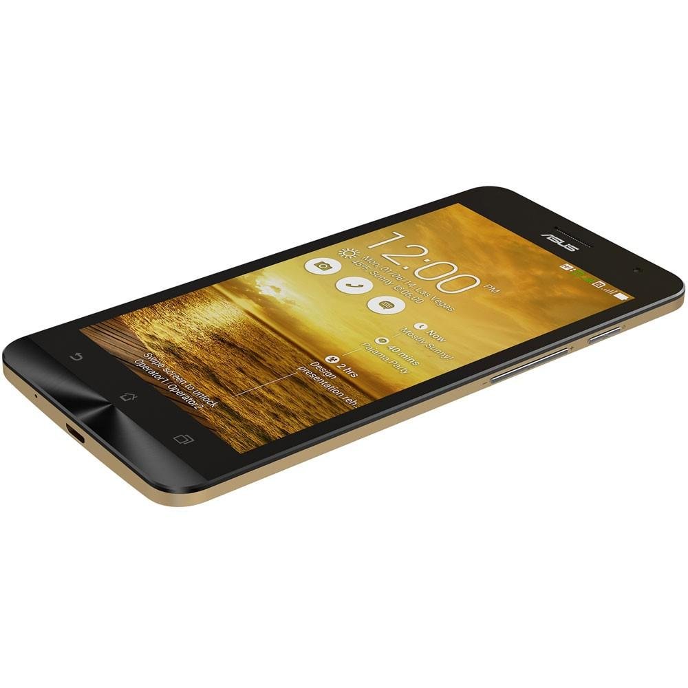 Smartphone Asus ZenFone 5 A501-1G457 c/ Intel Cover Trail Plus 1.6GHz, Android 4.3, Tela HD 5´, 16GB, Câmera 8MP, 3G, Dual Chip, Desbloqueado - Dourado