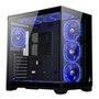 Gabinete Gamer Rise Mode Galaxy Glass Standard V2, Mid Tower, ATX, Lateral e Frontal em Vidro Temperado, Com 10 Ventoinhas, Preto - RM-GA-GGSB2-ARGB