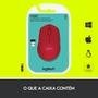 Mouse sem fio Logitech M280 com Conexão USB e Pilha Inclusa, Vermelho - 910-004286