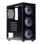 Gabinete Gamer Liketec Matrix V2, Mid Tower, Rainbow, ATX, Lateral e Frontal em Vidro Temperado, 3 Ventoinhas, Preto - LC-AT-MATRIX-2134