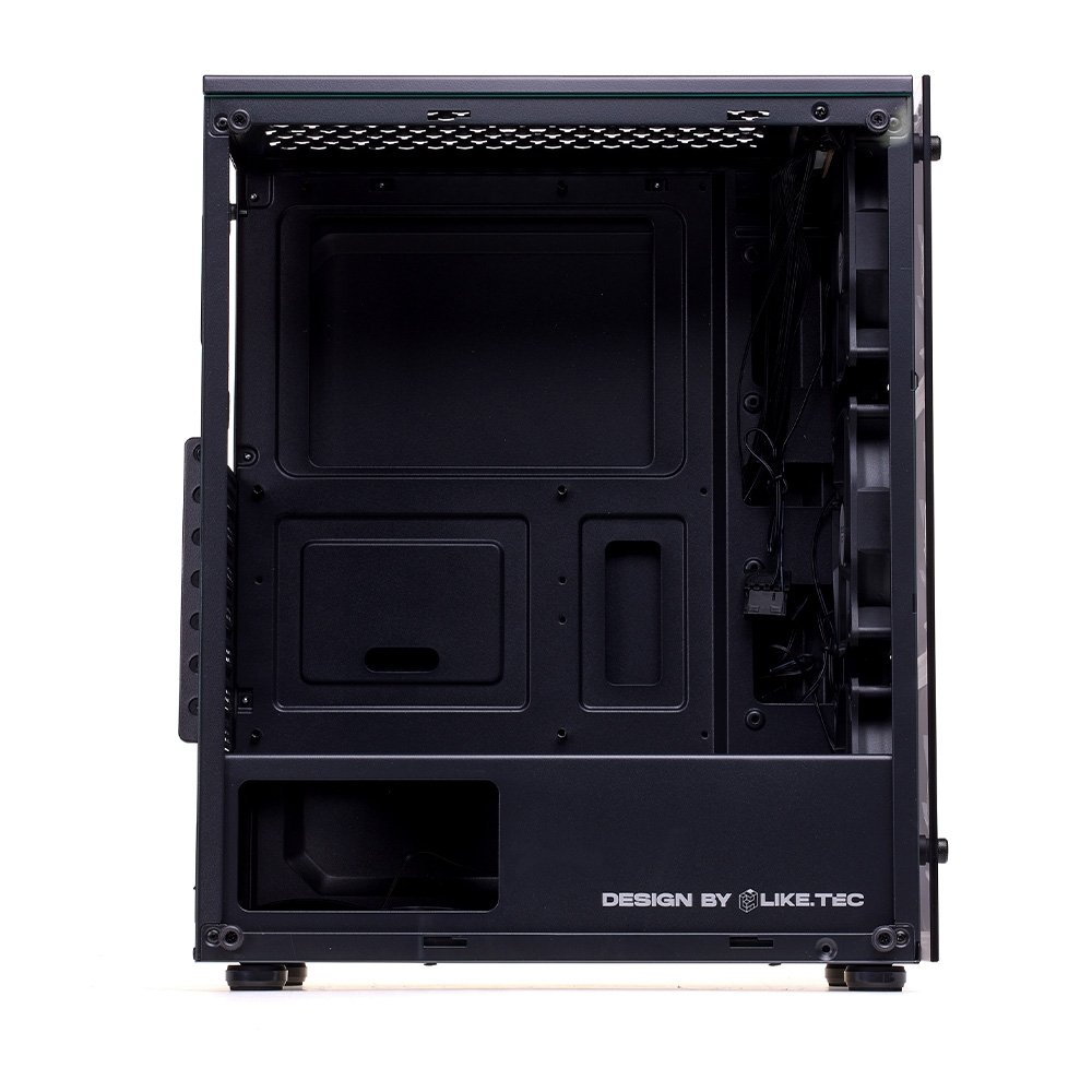Gabinete Gamer Liketec Matrix V2, Mid Tower, Rainbow, ATX, Lateral e Frontal em Vidro Temperado, 3 Ventoinhas, Preto - MATRIX V2 Gabinete Gamer Liketec Matrix V2, Mid Tower, Rainbow, ATX, Lateral e Frontal em Vidro Temperado, 3 Ventoinhas, Preto - MATRIX V2