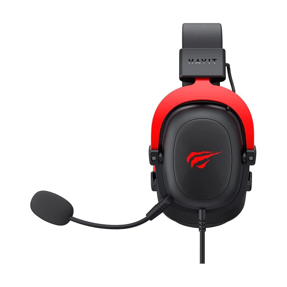Headset Gamer Havit H2002d, Drive 53mm , 3.5mm, Preto e Vermelho