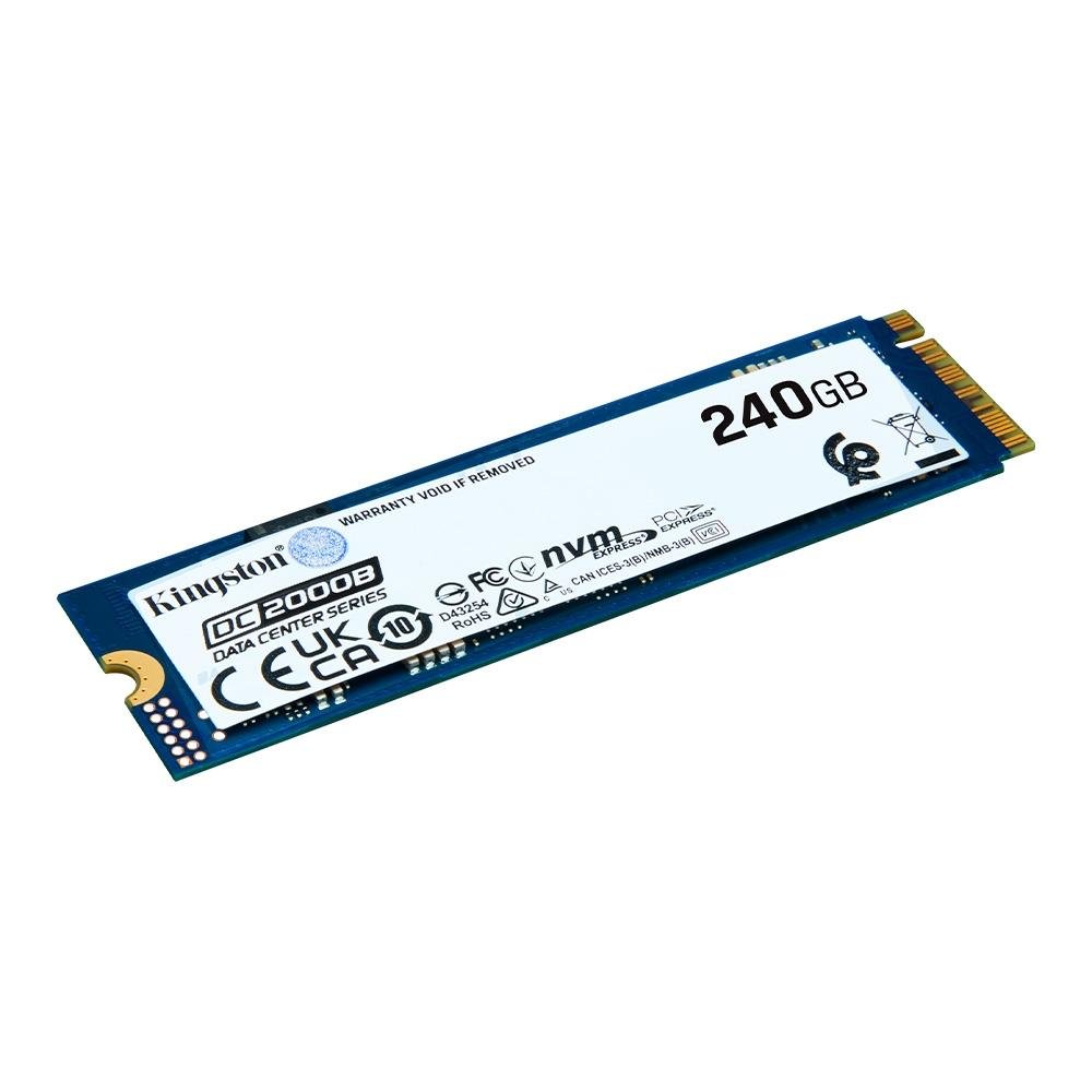 SSD Kingston DC2000B, 240GB, M.2 2280, PCIe 4.0 x4, NVMe, Leitura: 4.500 MB/s, Gravação: 400 MB/s, Azul - SEDC2000BM8/240G