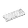 Teclado Mecânico Gamer Machenike K500f-B81 CRYSTAL, 75%, Switch Crystal Tátil Hot-Swappable, Branco Transpar4ente - K500F-B81 WH BX