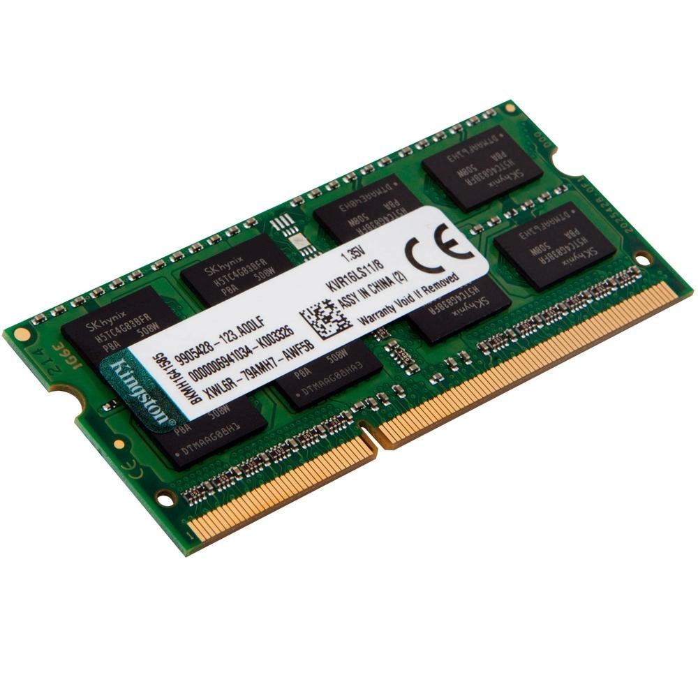 Memória RAM para Notebook Kingston 8GB, 1600MHz, DDR3, CL11 - KVR16LS11/8 Memória RAM para Notebook Kingston 8GB, 1600MHz, DDR3, CL11 - KVR16LS11/8