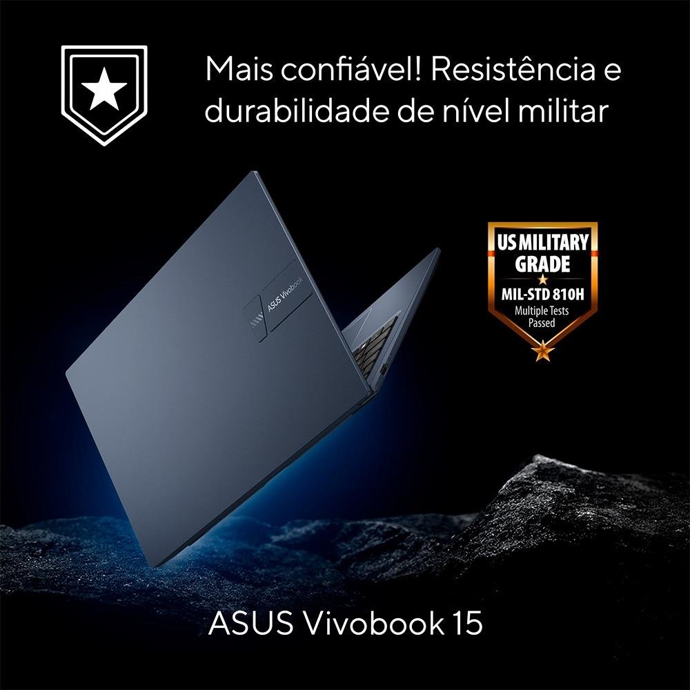 Notebook ASUS Vivobook 15, Intel Core i5 1235U, 8GB RAM, SSD 256GB, 15.6", KeepOS, Quiet Blue, X1504ZA-NJ982