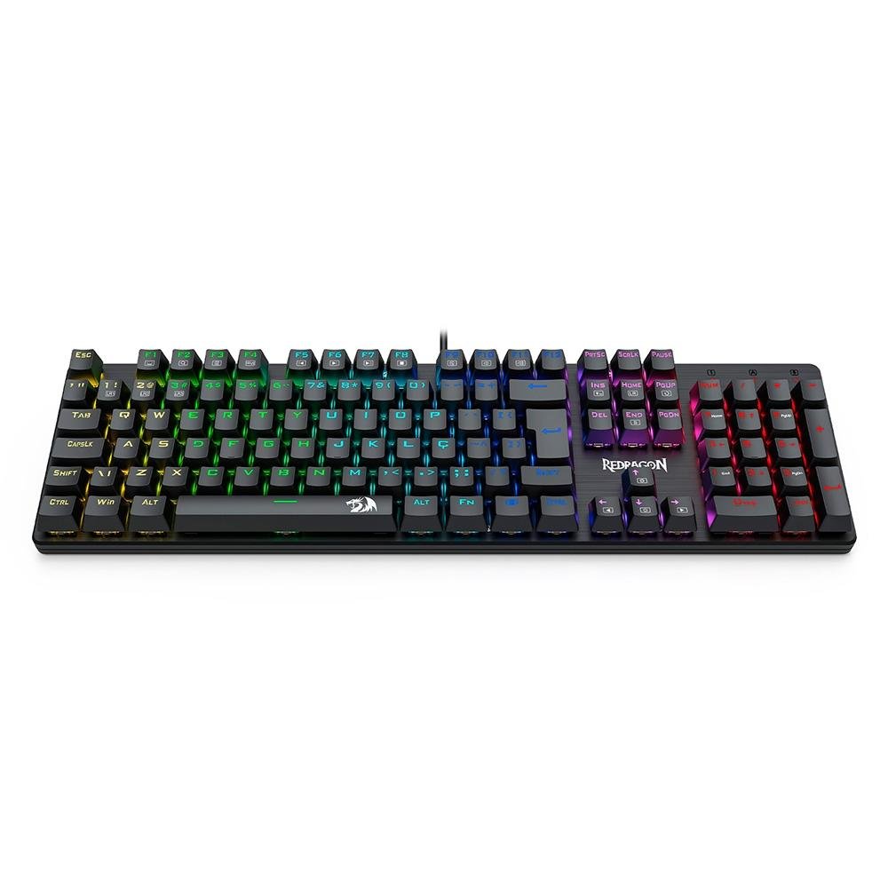 Teclado Mecânico Gamer Redragon Sindri, Rainbow, Preto - K671 (PT-BROWN) Teclado Mecânico Gamer Redragon Sindri, Rainbow, Preto - K671 (PT-BROWN)