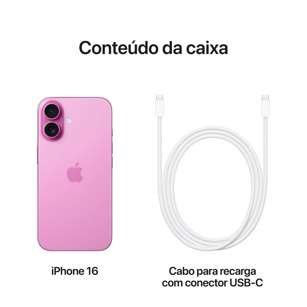 iPhone 16 256GB Rosa: O Novo iPhone | KaBuM!