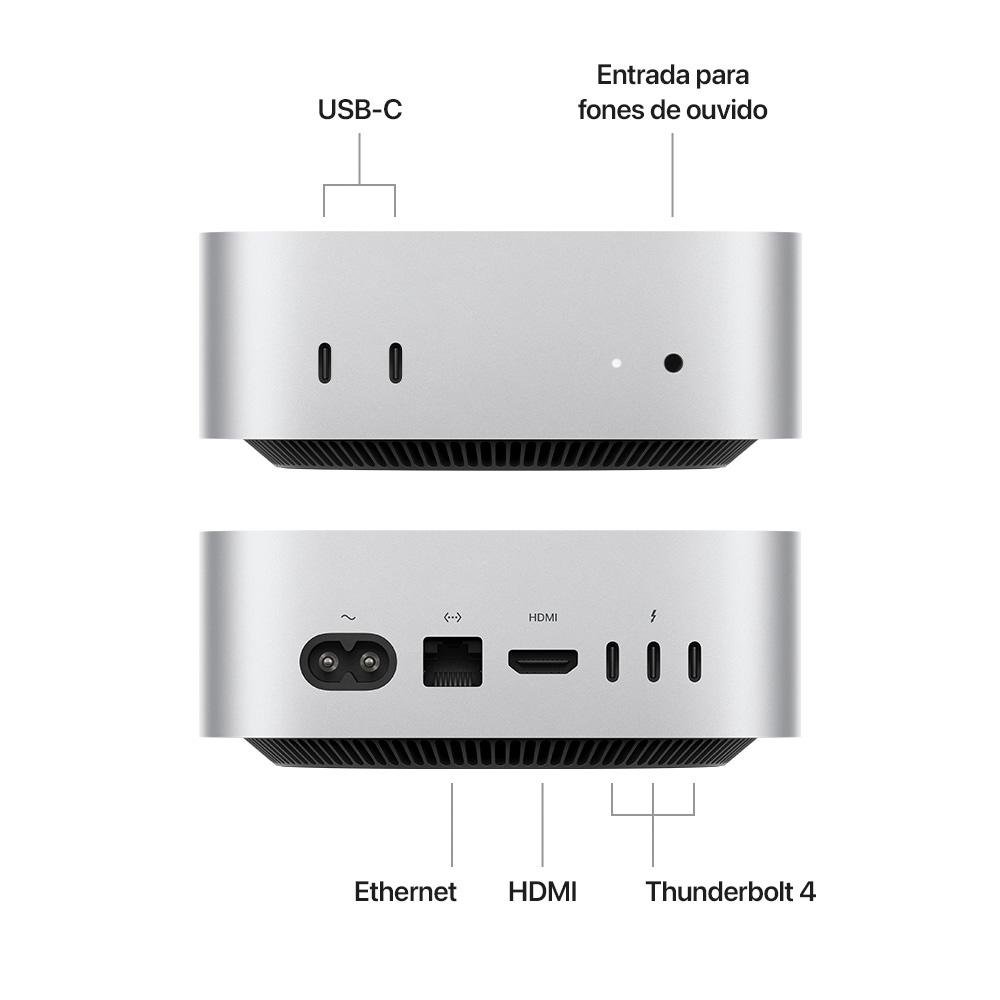 Mac mini Apple Chip M4, 16GB, SSD 512GB | KaBuM!