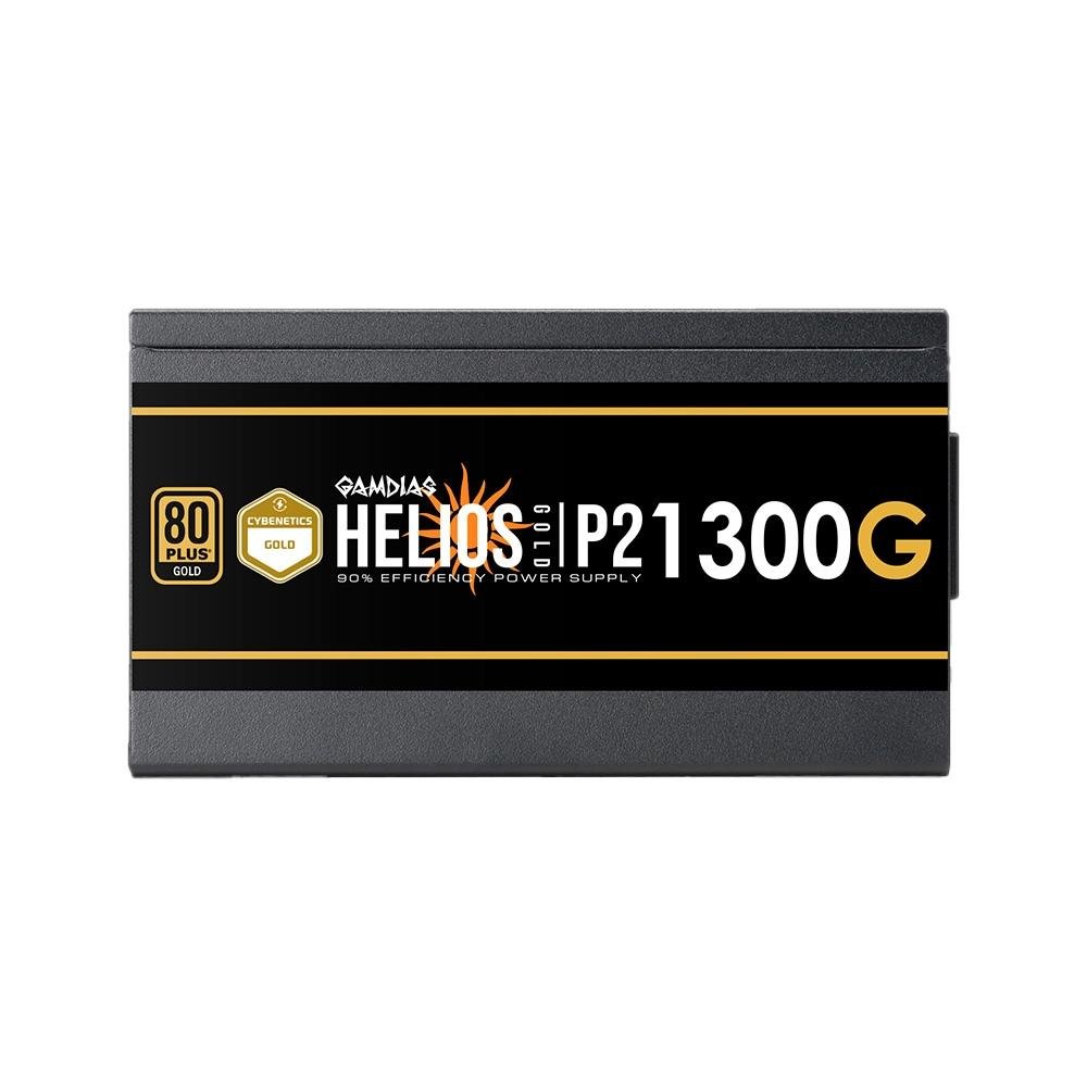 Fonte Gamdias Helios P2-1300G, 1300W, 80 Plus Gold, Sem Cabo, Preto - HELIOS P2-1300G L.A Fonte Gamdias Helios P2-1300G, 1300W, 80 Plus Gold, Sem Cabo, Preto - HELIOS P2-1300G L.A